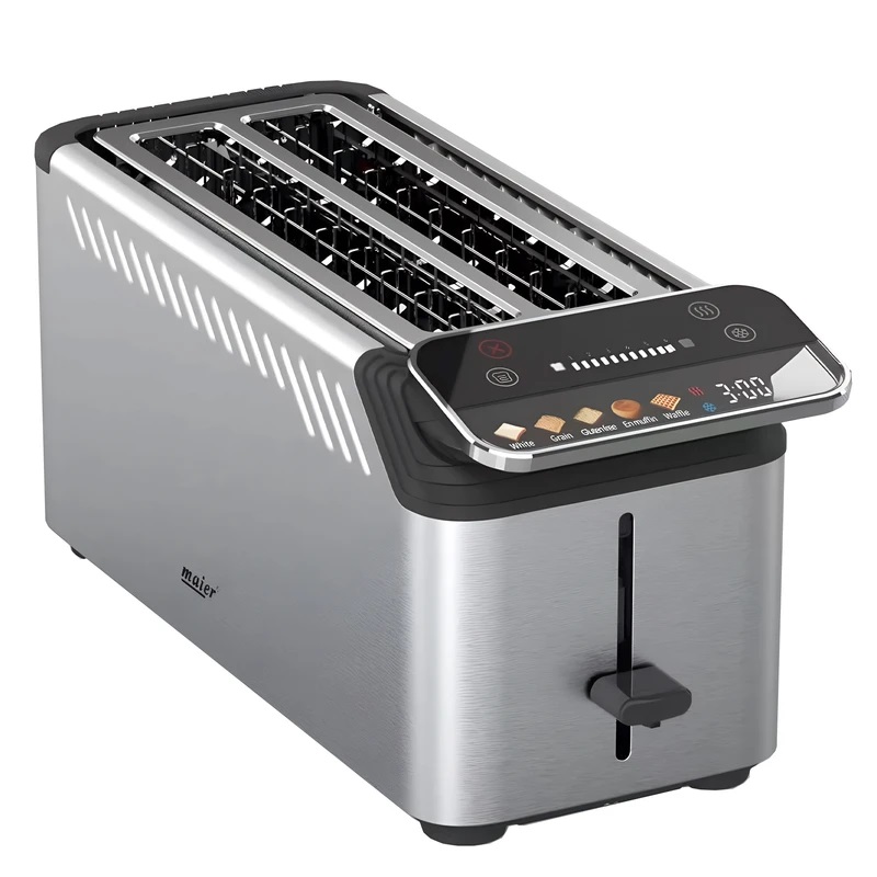 توستر نان چهار تایی دیجیتال تمام استیل لمسی حرفه‌ای مایر آلمان مدل 536